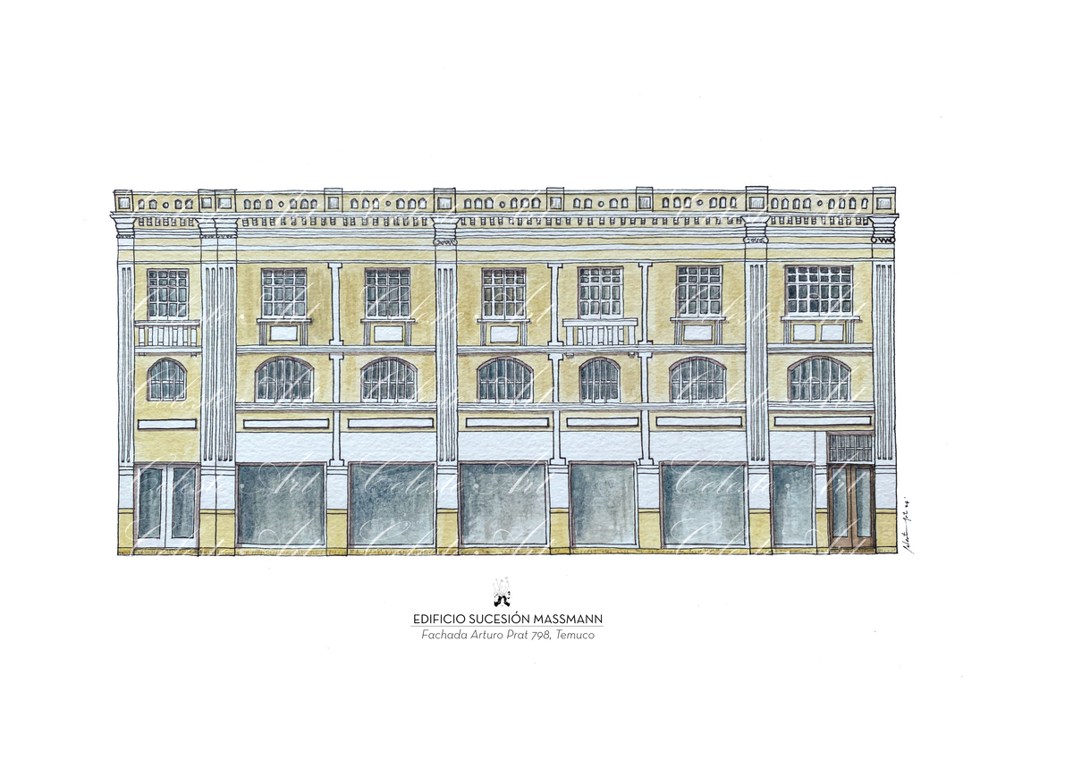 Edificio Sucesión Massmann, Fachada Arturo Prat 798, Temuco (Copia 1/4 Edición Limitada)