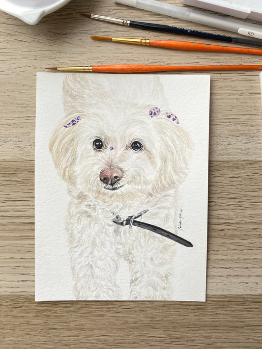 Retrato Mascota Rectangular  (sin marco)