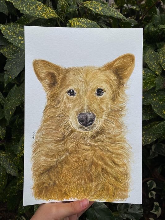 Retrato de 1 Mascota Rectangular (sin marco)