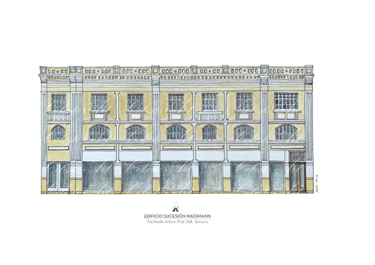 Edificio Sucesión Massmann, Fachada Arturo Prat 798, Temuco (Copia 1/4 Edición Limitada)
