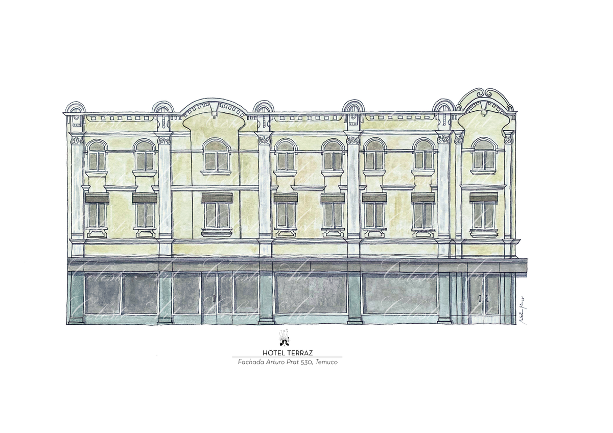 Hotel Terraz, Fachada Arturo Prat 530, Temuco (Copia 1/4 Edición Limitada)