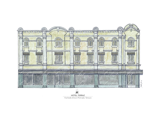 Hotel Terraz, Fachada Arturo Prat 530, Temuco (Copia 1/4 Edición Limitada)